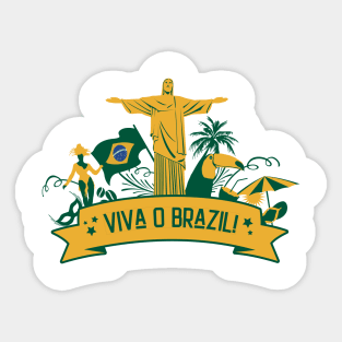 Viva O Brazil - Independence Day Sticker